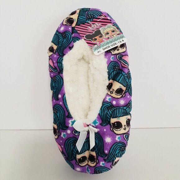 Girls' L.O.L. Surprise! Fuzzy Babba Slipper Socks Size M/L ( Shoe Size 13-4)/New - Picture 1 of 6